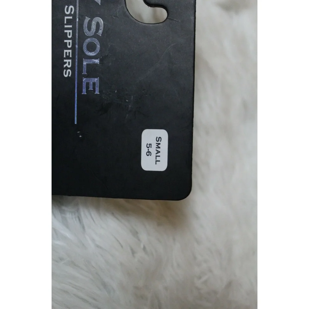 Sky Sole Fleece Slippers for Boys, Soft, Black/Grey Solid,  Size Small 5-6